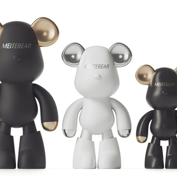 现代暴力熊雕塑装饰摆件3d模型