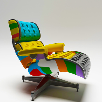 乐高x Eames 现代休闲椅3d模型