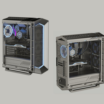 现代电脑主机箱3d模型