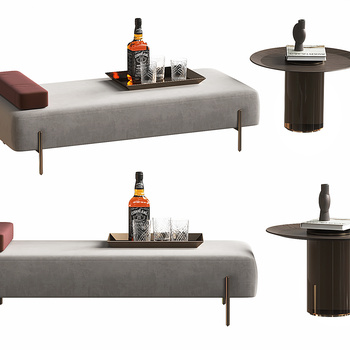 现代沙发凳茶几组合