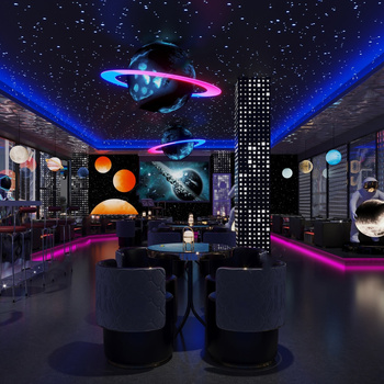 现代太空酒吧3d模型