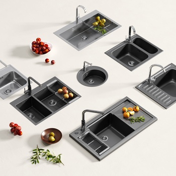 现代厨房嵌入式水槽