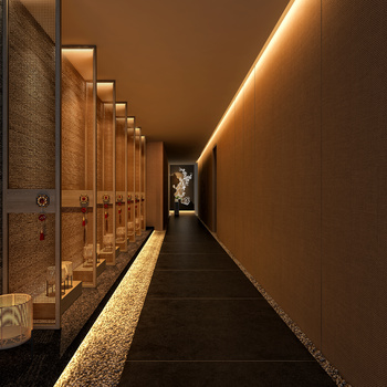 新中式走廊3d模型