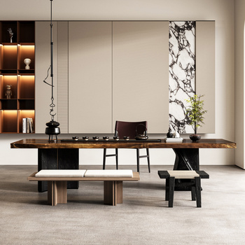 新中式茶桌椅组合3d模型