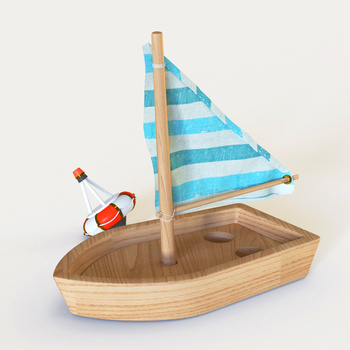 现代玩具木船