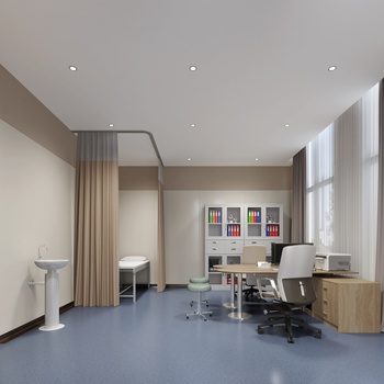 现代诊室3d模型