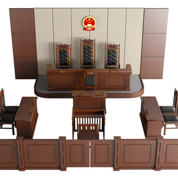 现代审判桌椅组合