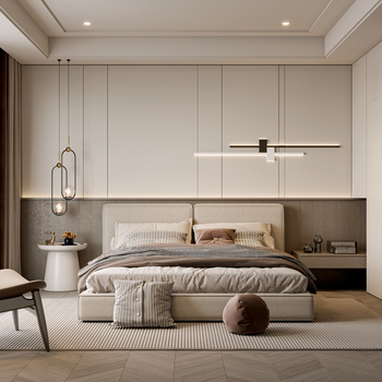 现代卧室3d模型