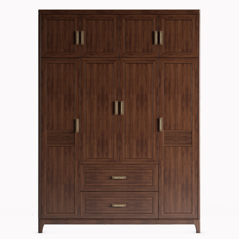 新中式实木衣柜3d模型