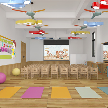 现代幼儿园舞蹈室