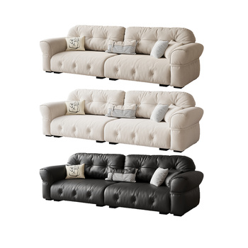 现代奶油风双人沙发3d模型