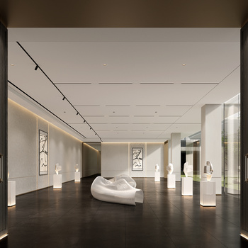现代风格展厅3d模型