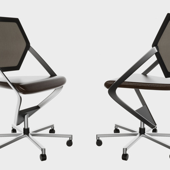 现代办公椅组合3d模型