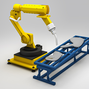 现代焊接机器人3d模型