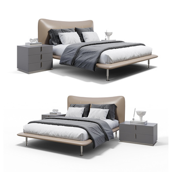 FLOU 现代双人床3d模型