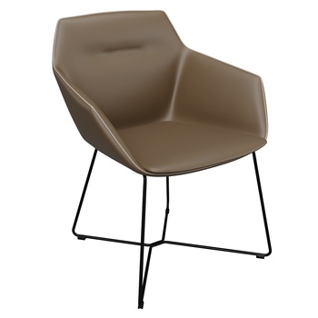 现代皮革餐椅3d模型