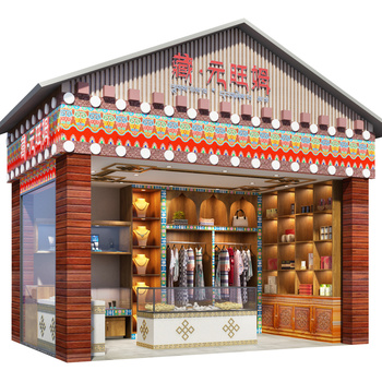 现代藏式店铺3d模型