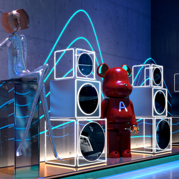 现代玻璃音箱雕塑摆件3d模型