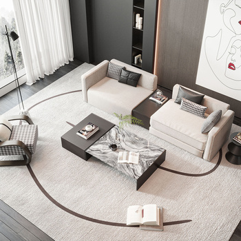 现代沙发茶几组合3d模型