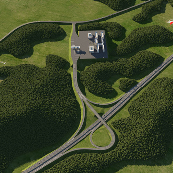 现代立交桥高架桥绕城高速互通道路设施3d模型下载