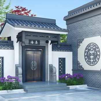 新中式庭院大门