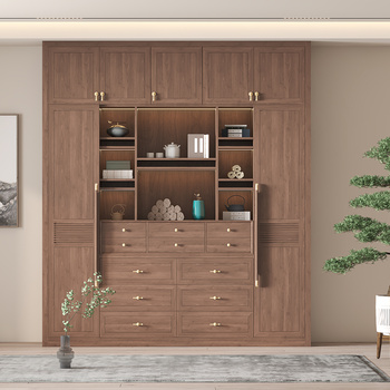 新中式实木书柜装饰柜3d模型