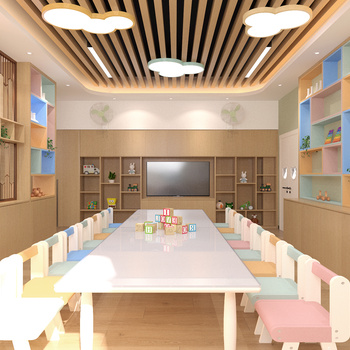 现代幼儿园教室3d模型下载