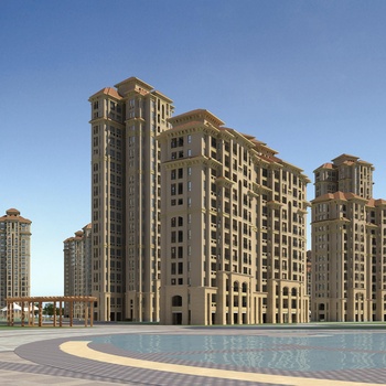 简欧住宅鸟瞰规划3d模型3d模型下载