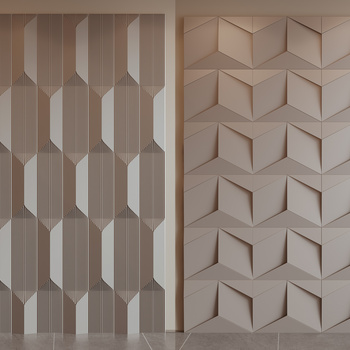 现代立体墙面装饰板3d模型下载