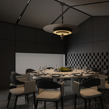 矩阵成都设计中心 现代餐厅包间3d模型
