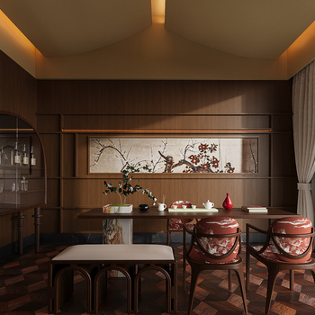 G.ART集艾设计 新中式茶室3d模型