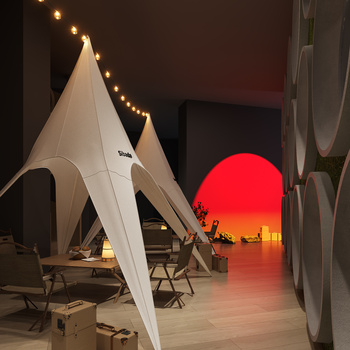 现代室内露营休息区3d模型