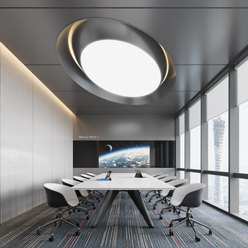 现代办公室会议室3d模型