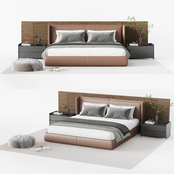 现代床D5模型