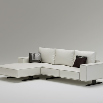 现代转角沙发3d模型