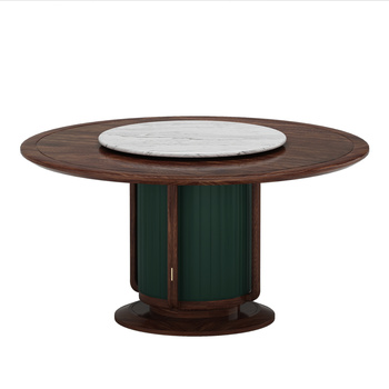 现代圆餐桌3d模型