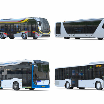 电动公共汽车3d模型