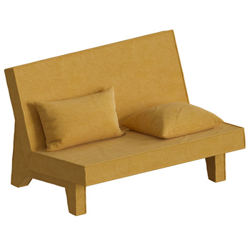 姜黄色沙发3d模型