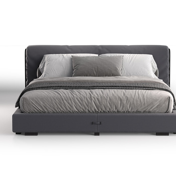 现代简约主卧床3d模型