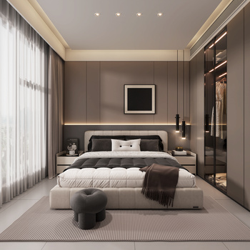 意式卧室3d模型
