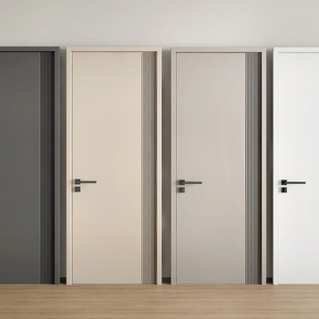 现代门 卧室门 单开门 烤漆门 木纹门 实木门3d模型