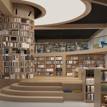 时尚大学图书馆3d模型