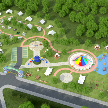 露营基地3d模型