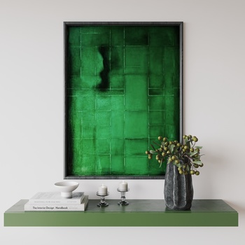 绿色抽象装饰画