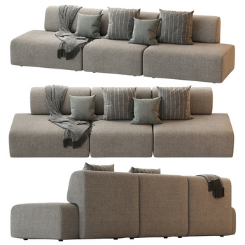 现代三人沙发3d模型