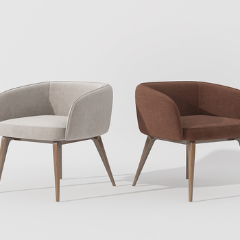现代椅 布艺椅 休闲椅 餐椅D5模型