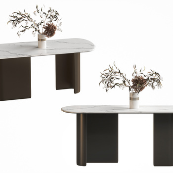 大理石餐桌3d模型