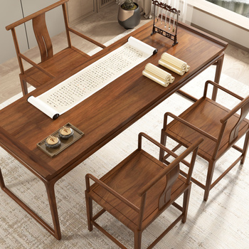 中式书法桌椅组合3d模型
