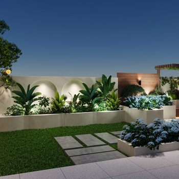 别墅露天花园3d模型