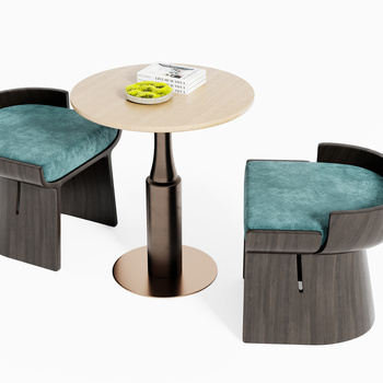 休闲桌椅组合3d模型